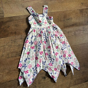 Girls Blueberry Boulevard Casual Dress 3T White Pink Floral